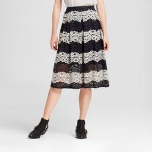 Who What Wear -  Black & White Lace Skirt
